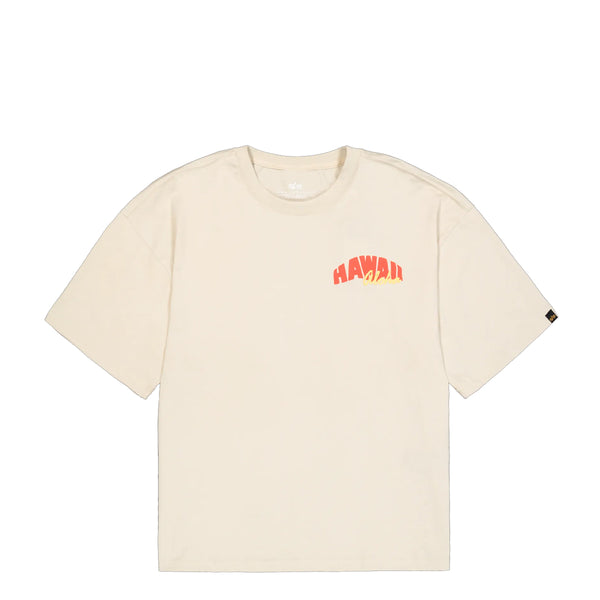 Alpha Industries - Hawaii Aloha Back Print Vintage White T-Shirt - X156525 - VINTAGE/WHITE