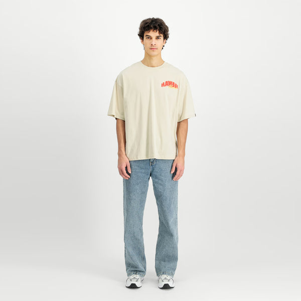 Alpha Industries - Hawaii Aloha Back Print Vintage White T-Shirt - X156525 - VINTAGE/WHITE