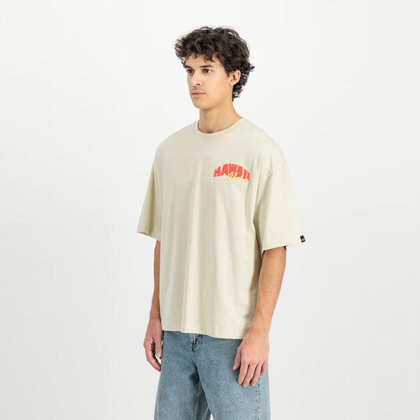Alpha Industries - Hawaii Aloha Back Print Vintage White T-Shirt - X156525 - VINTAGE/WHITE
