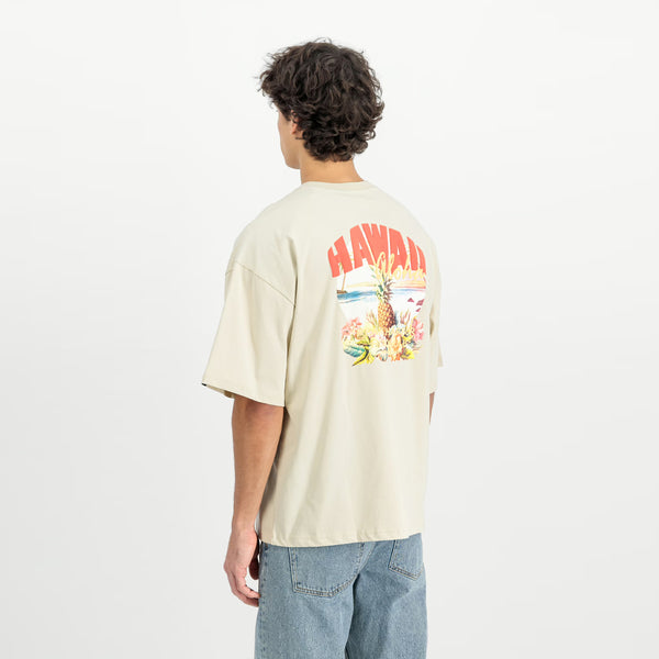 Alpha Industries - Hawaii Aloha Back Print Vintage White T-Shirt - X156525 - VINTAGE/WHITE