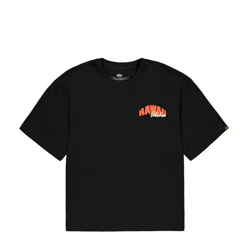 Alpha Industries - Hawaii Aloha Back Print Black T-Shirt - X156535 - BLACK