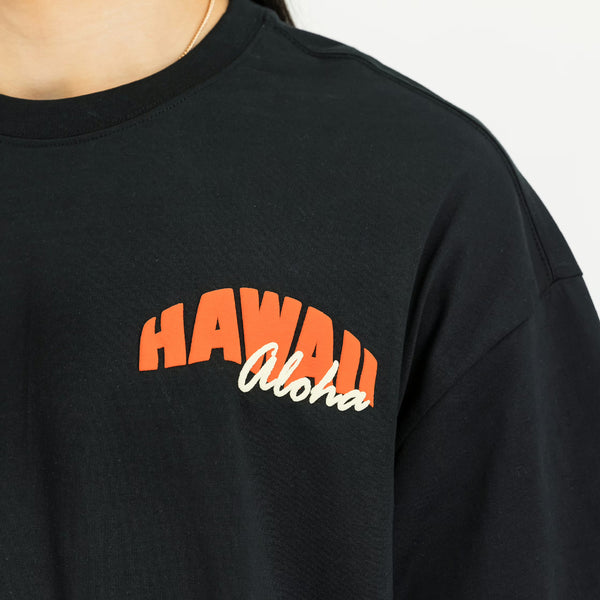 Alpha Industries - Hawaii Aloha Back Print Black T-Shirt - X156535 - BLACK