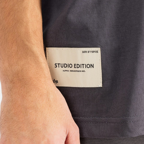 Alpha Industries - Studio Edition Vintage Grey T-Shirt - X156550 - VINTAGE/GREY