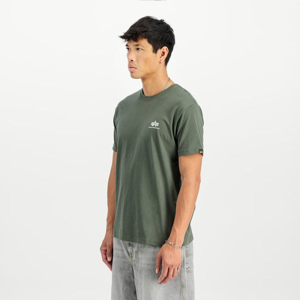 Alpha Industries - Basic T Small Logo Dark Olive T-Shirt - X188505 - DARK/OLIVE