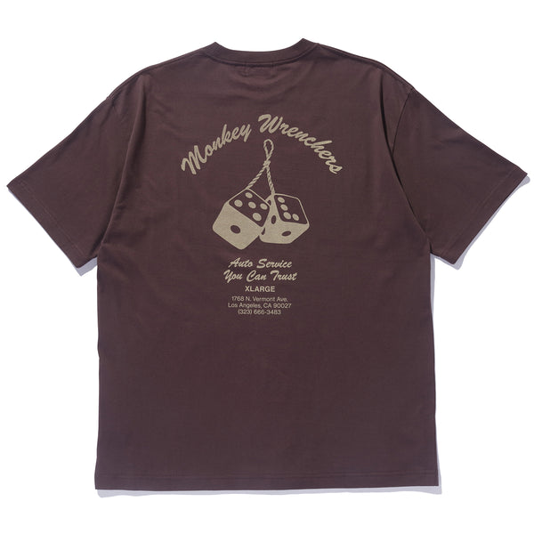 XLARGE - Monkey Wrenchers Brown T-Shirt - 201251011014S - BROWN
