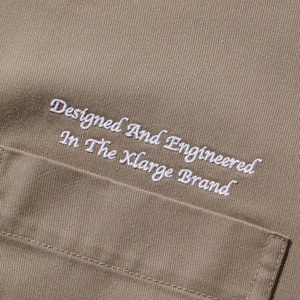 XLARGE - Embroidered Beige Shirt - 201251014003S - BEIGE