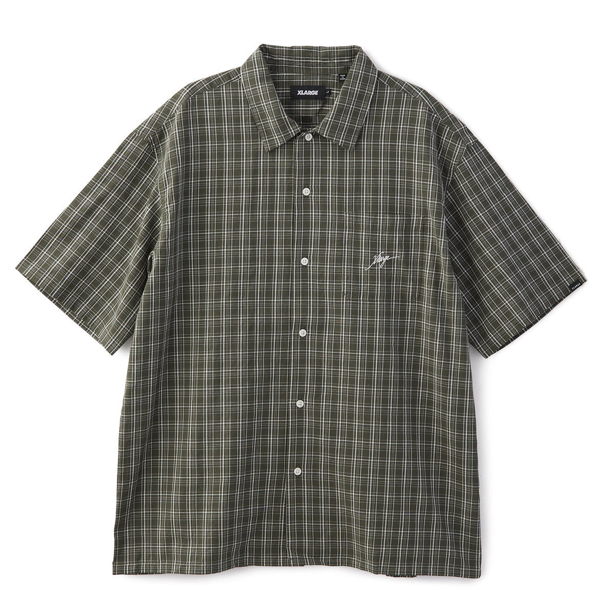 XLARGE - Embroidered Olive Shirt - 201251014004S - OLIVE