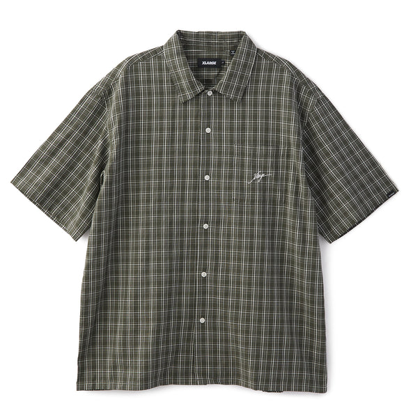 XLARGE - Embroidered Olive Shirt - 201251014004S - OLIVE