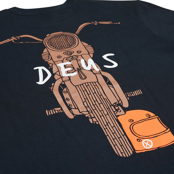 Deus Ex Machina - T-Shirt Frontage Black - DMF241747D - BLACK