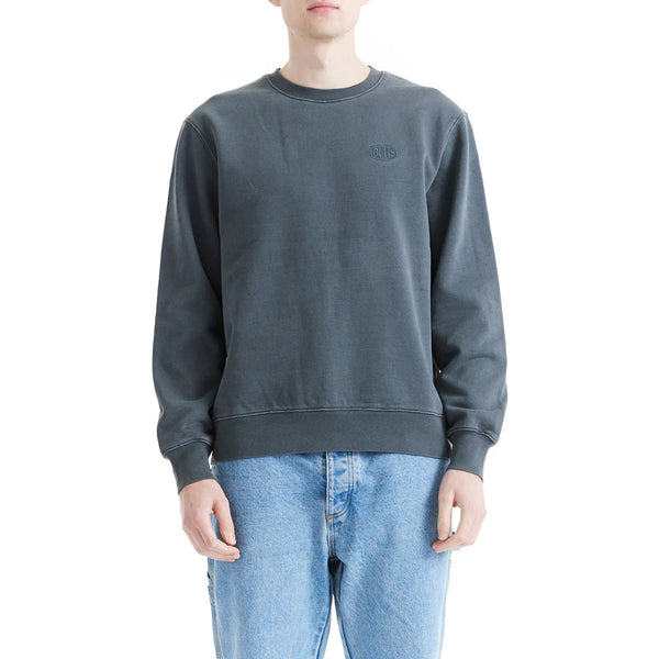 Deus Ex Machina - Felpa Shield Garment Dyed Crew Antracite - DMP258156 - ANTHRACITE