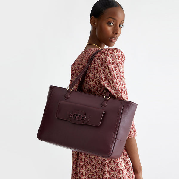 Liu Jo - Shopping Bag Bordeaux AF4027E0031 BORDEAUX | Italystation.com Shop Now at italystation.com