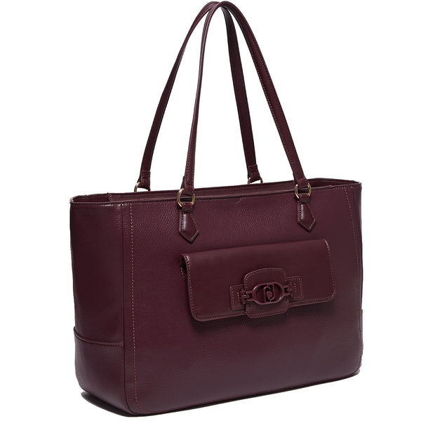 Liu Jo - Shopping Bag Bordeaux AF4027E0031 BORDEAUX | Italystation.com Shop Now at italystation.com