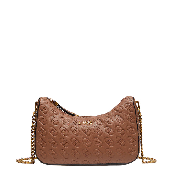 Liu Jo - Borsa a spalla mezzaluna logo Teddy AF4056E0778 TE | Italystation.com Shop Now at italystation.com