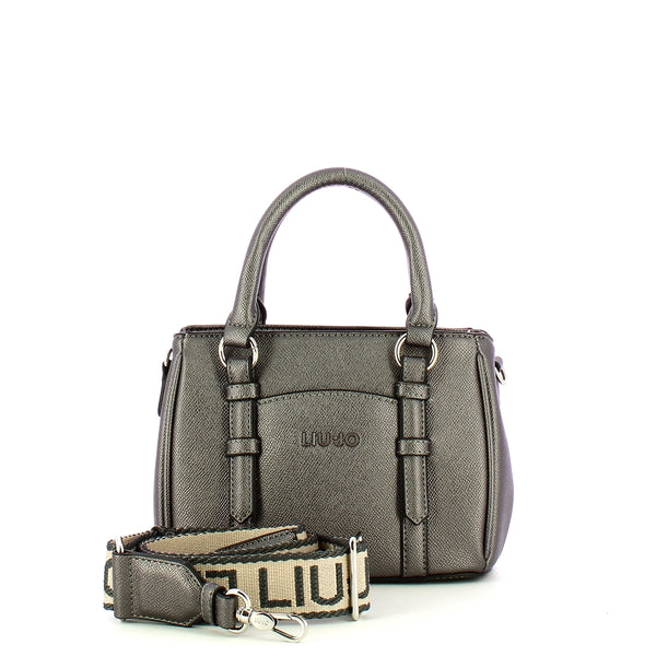 Liu Jo - Borsa a mano Nevet piccola Antracite Met AF4155E0087 | Italystation.com Shop Now at italystation.com