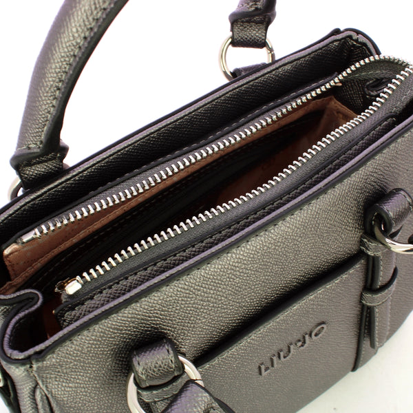 Liu Jo - Borsa a mano Nevet piccola Antracite Met AF4155E0087 | Italystation.com Shop Now at italystation.com