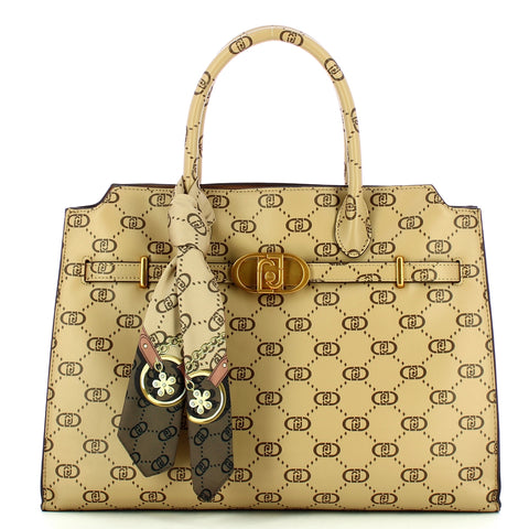 Liu Jo - Borsa a mano Nadie Tortora Logo AF4293E0503 TORTOR | Italystation.com Shop Now at italystation.com