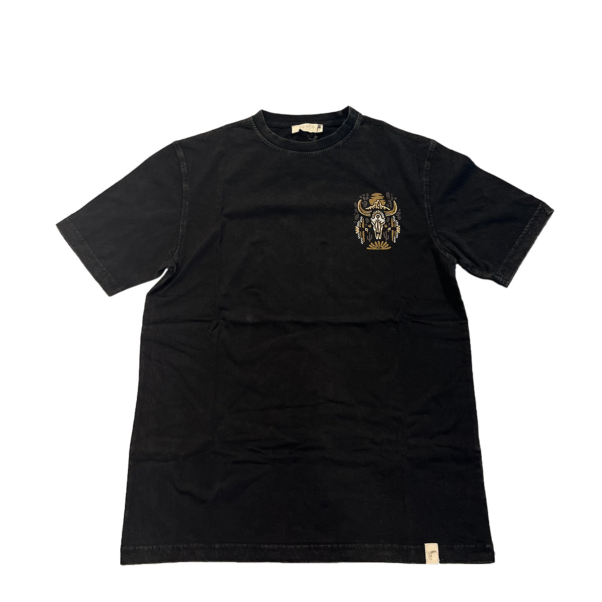 Tooco - T-Shirt Skull Black Washed - TOCOM TSR SK - BLACK/WHASED