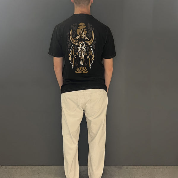 Tooco - T-Shirt Skull Black Washed - TOCOM TSR SK - BLACK/WHASED
