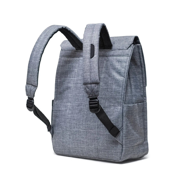 Herschel Supply - City Mid 14.0 Raven Crosshatch Backpack - 11376 - RAVEN/CROSSHATCH