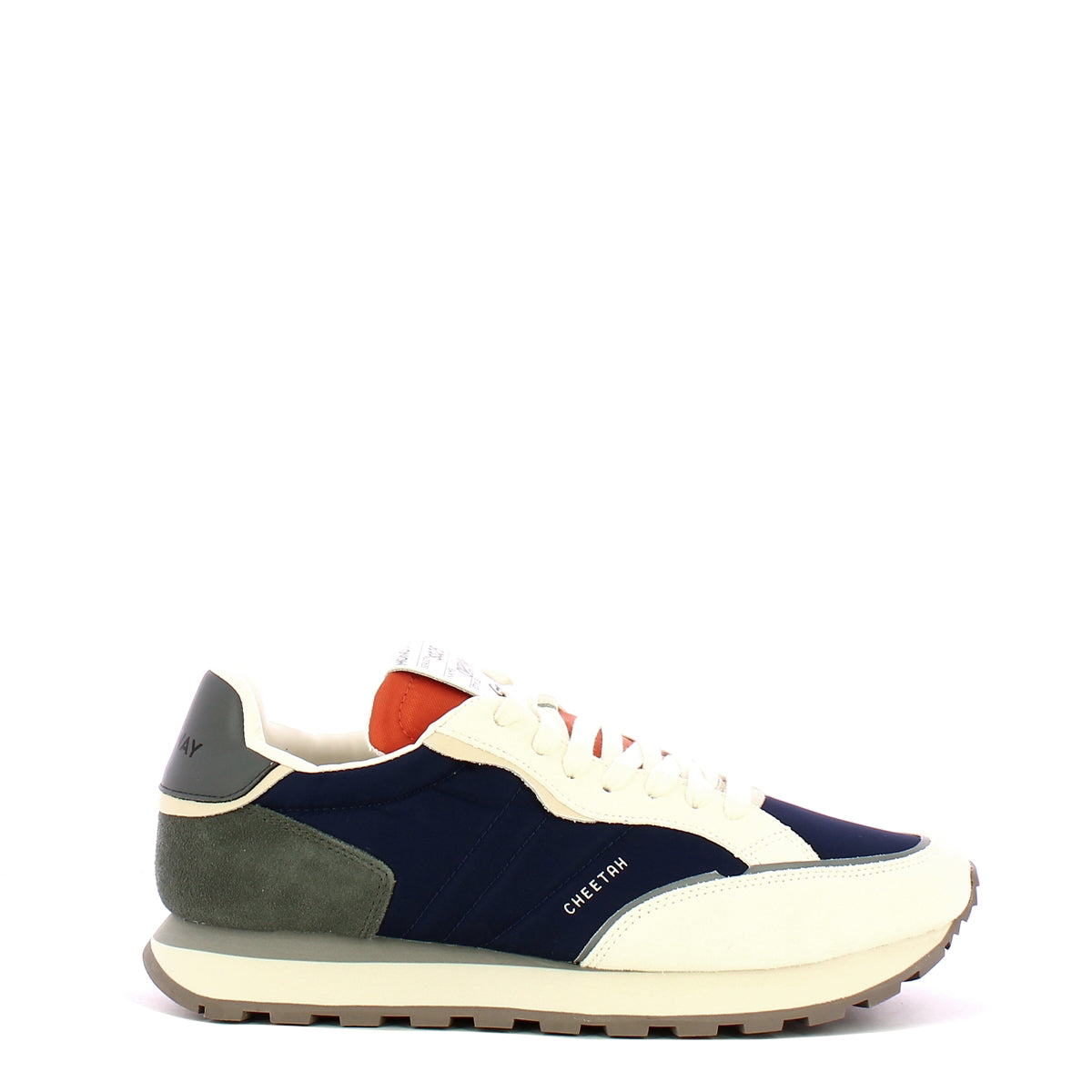Monoway - Cheetah Navy Blu Orange Grigio Sneakers - CHEETAH UOMO - NAVY/BLU_ORANGE_GRIGIO
