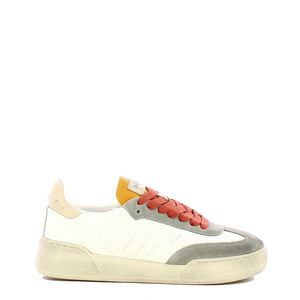 Monoway - Donna Jiha Bianco Arancio Women's Sneakers - JIHA DONNA PELLE - BIANCO_ARANCIO