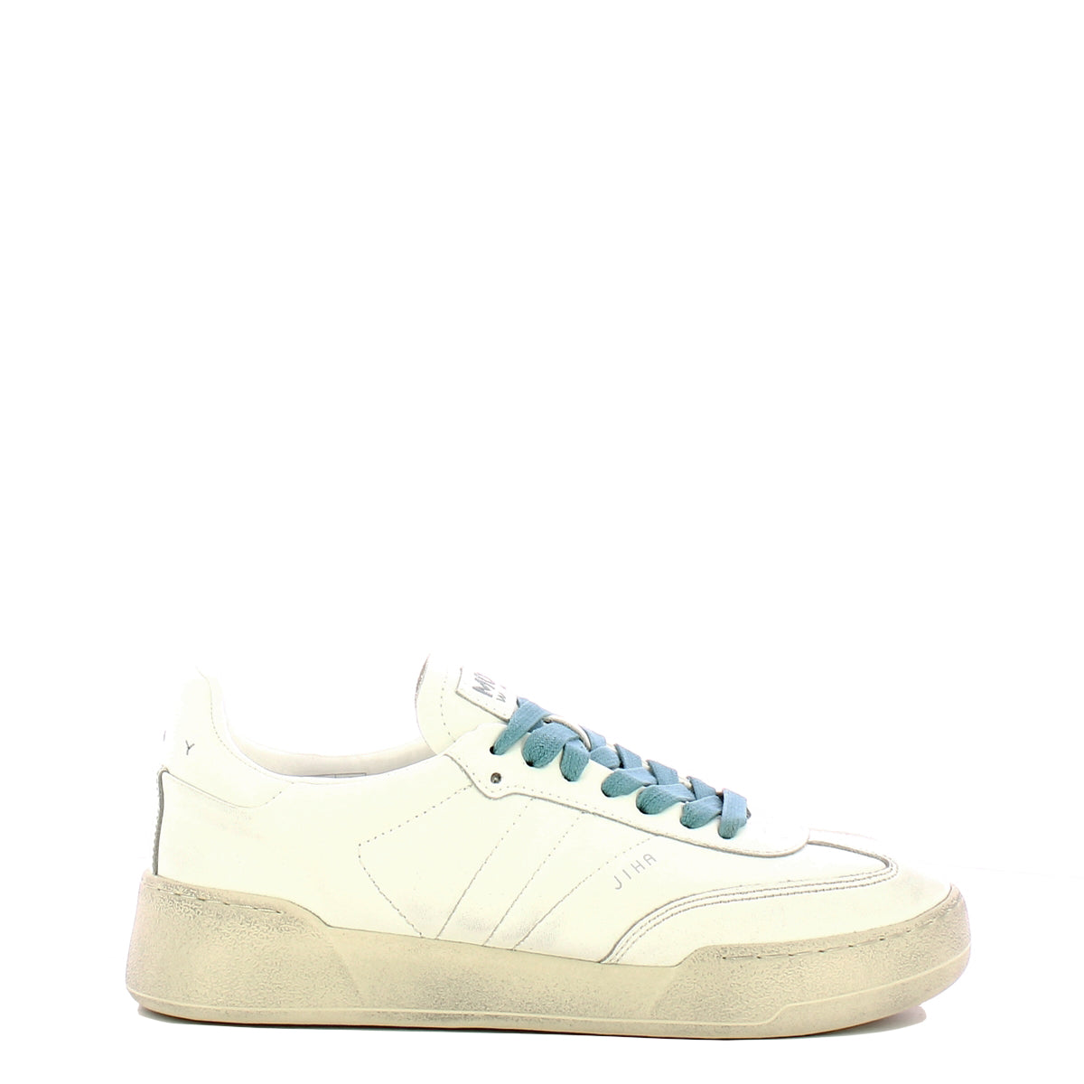 Monoway - Jiha Bianco Celeste Chiaro Women's Sneakers - JIHA DONNA PELLE - BIANCO_CELESTE/CHIARO
