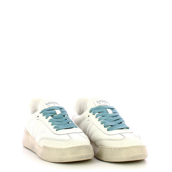 Monoway - Jiha Bianco Celeste Chiaro Women's Sneakers - JIHA DONNA PELLE - BIANCO_CELESTE/CHIARO