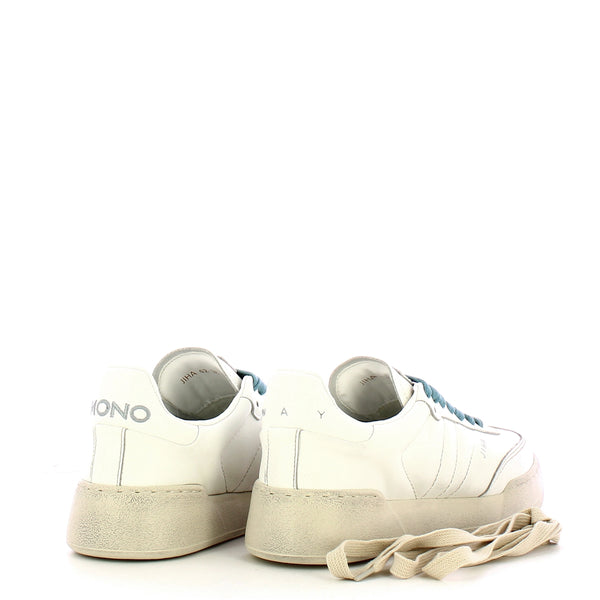 Monoway - Jiha Bianco Celeste Chiaro Women's Sneakers - JIHA DONNA PELLE - BIANCO_CELESTE/CHIARO