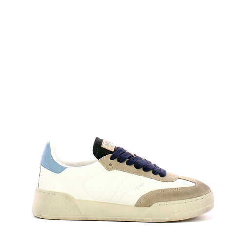 Monoway - Jiha Bianco Navy Blu Women's Sneakers - JIHA DONNA PELLE - BIANCO_NAVY/BLU