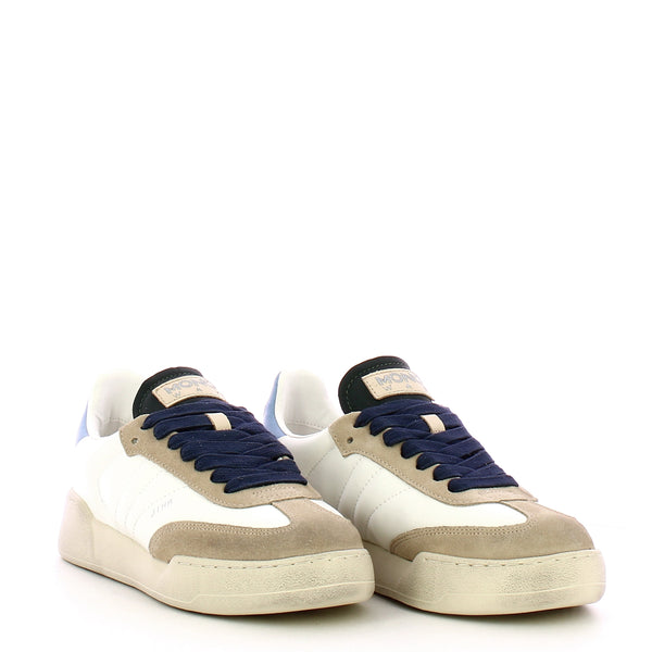 Monoway - Jiha Bianco Navy Blu Women's Sneakers - JIHA DONNA PELLE - BIANCO_NAVY/BLU