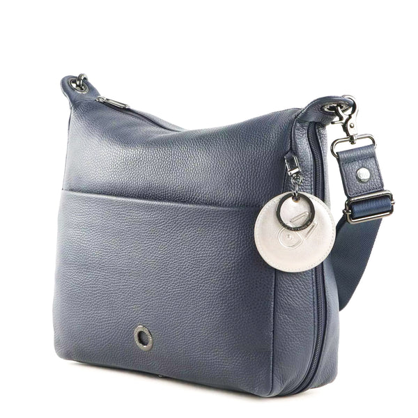 Mandarina Duck - Mellow Dress Blue leather Hobo Bag - P10FZT49 - DRESS/BLUE