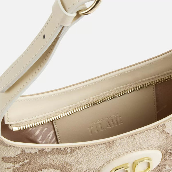 Alviero Martini 1a Classe - Mini Half-moon Bag Sand Safari Geo Rafia - LC259398 - RAFIA