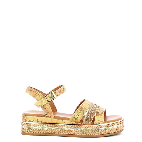 Alviero Martini 1a Classe - Wedge Sandals Geo Classic - 21860371 - GEO/BEIGE