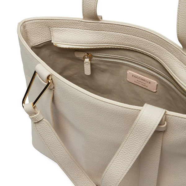 Coccinelle - Malory Lambskin White Shopper - R1K110201 - LAMBSKIN/WHITE