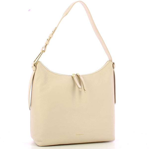 Coccinelle - Borsa a spalla Malory Lambskin White R1K1302 | Italystation.com Shop Now at italystation.com
