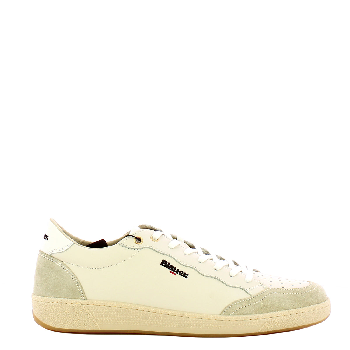 Blauer - Murray 01 suede White Beige Sneakers - S5MURRAY01/LES - WHITE/BEIGE