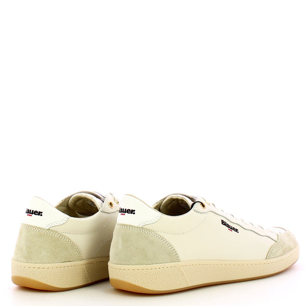 Blauer - Murray 01 suede White Beige Sneakers - S5MURRAY01/LES - WHITE/BEIGE