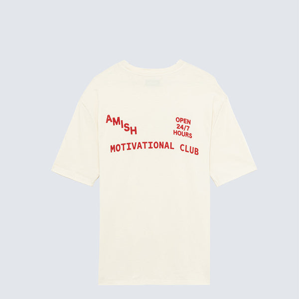 Amish - T-Shirt Jersey Motivational Club Off White - AMU037CL130304 - OFF/WHITE