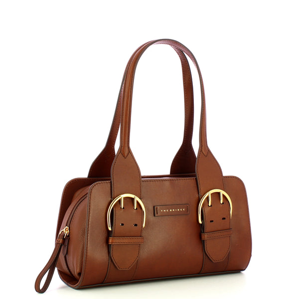 The Bridge - Elena Marrone Oro Handbag - 441624VR - MARRONE/14/ORO