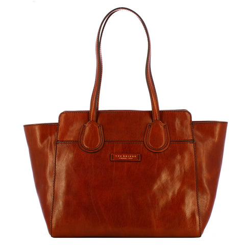 The Bridge - Elettra Marrone Oro Shopping Bag - 44674501 - MARRONE/14/ORO