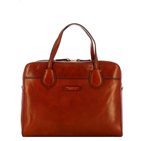 The Bridge - Elettra Marrone Oro Laptpop Briefcase - 44676501 - MARRONE/14/ORO