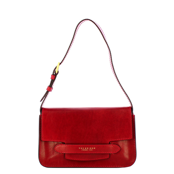 The Bridge - Lucrezia Shoulder Bag - 04441201 - ROSSO/RIBES/ABB.ORO