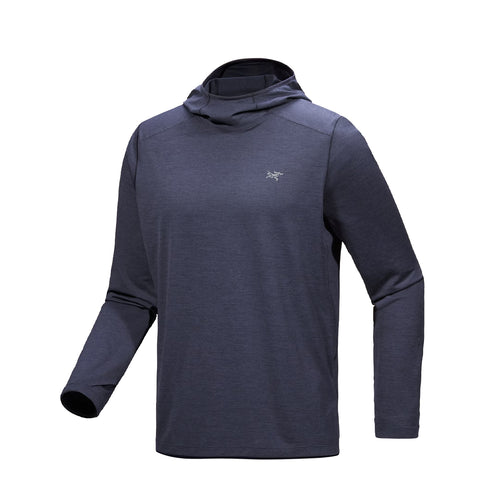 Arc'Teryx - Felpa con cappuccio Cormac Sapphire Heat - X000009699 - BLACK/SAPPHIRE/HEATHER