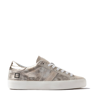 D.A.T.E. - Hill Low Stardust Platinum Sneakers - W421-HL-ST - PLATINUM