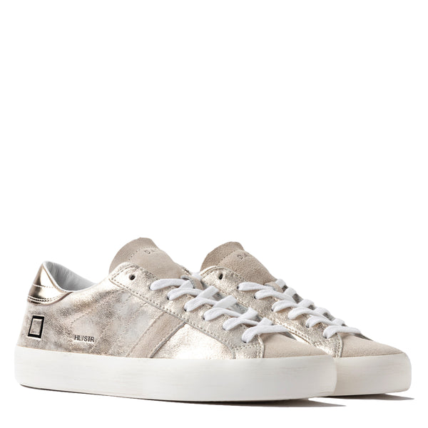 D.A.T.E. - Hill Low Stardust Platinum Sneakers - W421-HL-ST - PLATINUM
