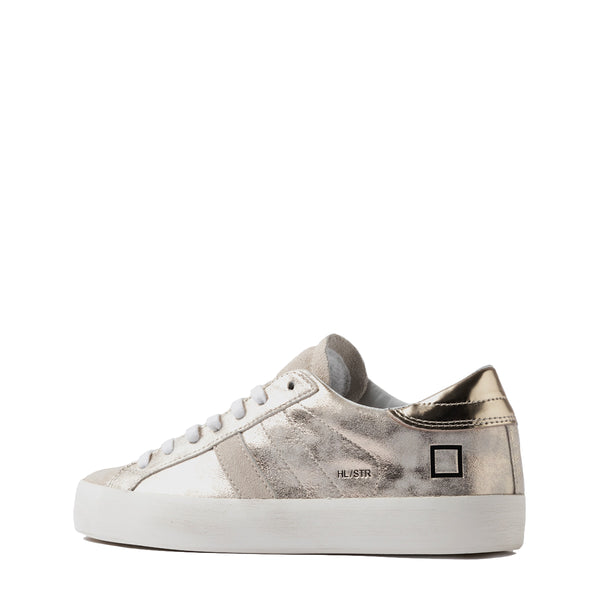 D.A.T.E. - Hill Low Stardust Platinum Sneakers - W421-HL-ST - PLATINUM