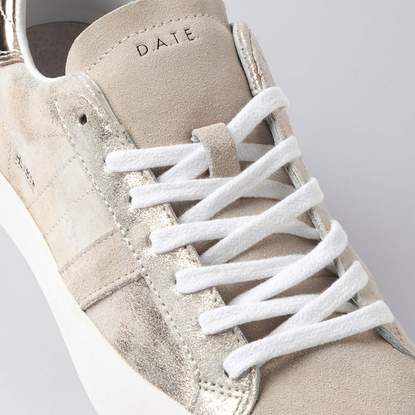D.A.T.E. - Hill Low Stardust Platinum Sneakers - W421-HL-ST - PLATINUM