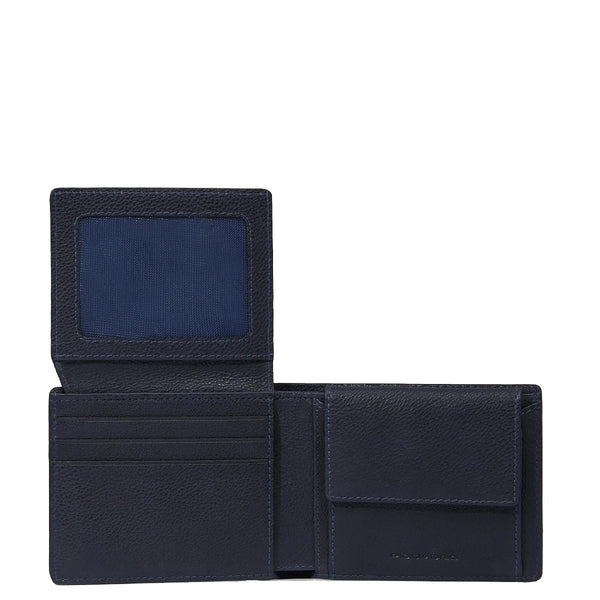 Piquadro - Hedley Blu Wallet with coin pouch and RFID - PU4518W130R - BLU