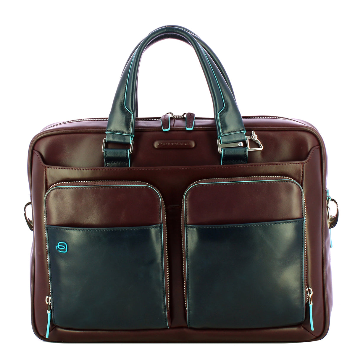 Piquadro - Slim 14.0 Laptop Briefcase Blue Square - CA2849B2 - VIOLA/BLU