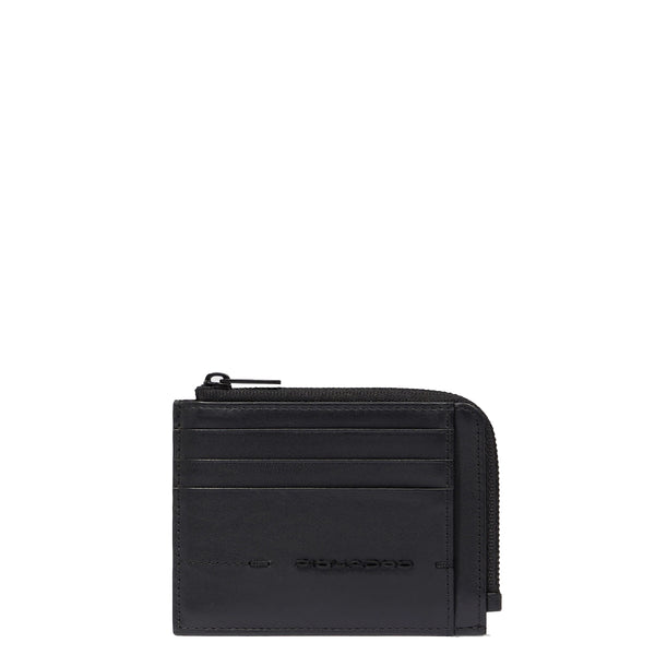 Piquadro - Coin Pouch with card holder Nero with RFID - PP4822W135R - NERO